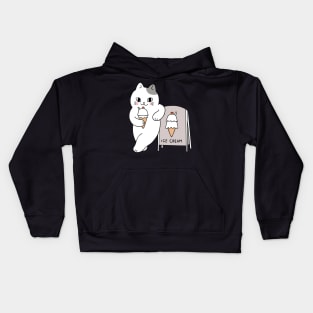 ice cream cat Kids Hoodie